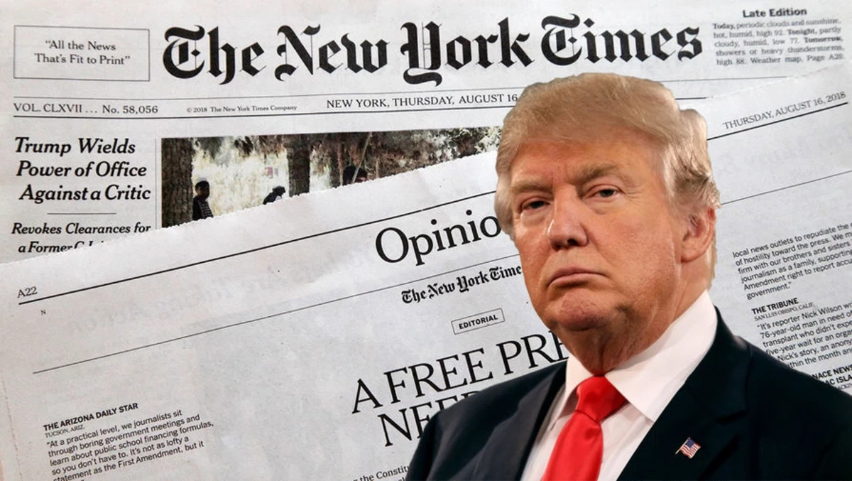 Трамп подал иск о клевете на 15 млрд долларов против газеты The New York Times
 